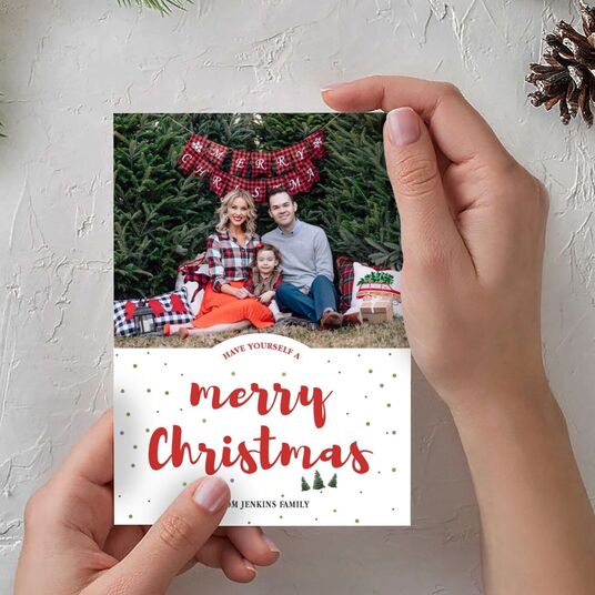 Custom Family Photo Holiday Card