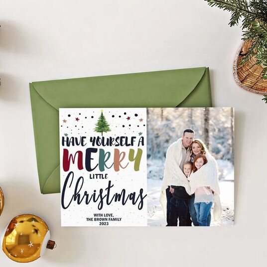 Have Yourself a Merry Little Christmas Family or Couple Holiday Greeting Card