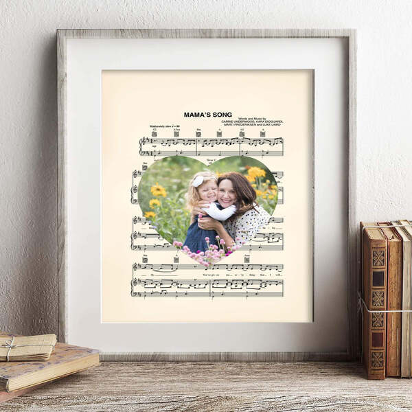 Custom Mother & Child Sheet Music Print