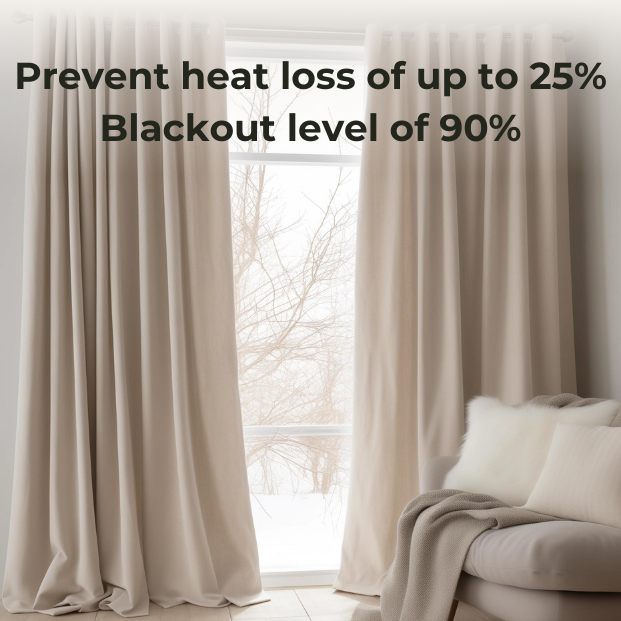 Prevent heat loss of up to 25%, Blackout level of 90%